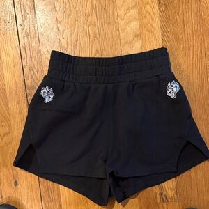 Darc Sport Black Athletic Shorts with Wolf Detail